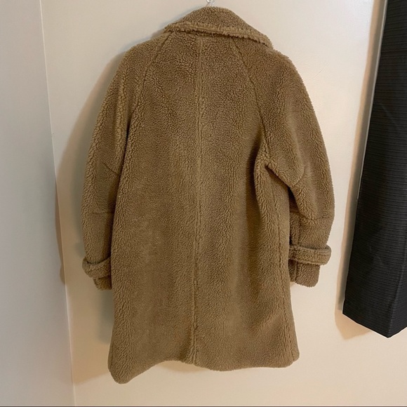 Double Breasted Teddy Coat, Notched Collar, Button Cuff, 2 pockets, Ov… - Picture 5 of 12